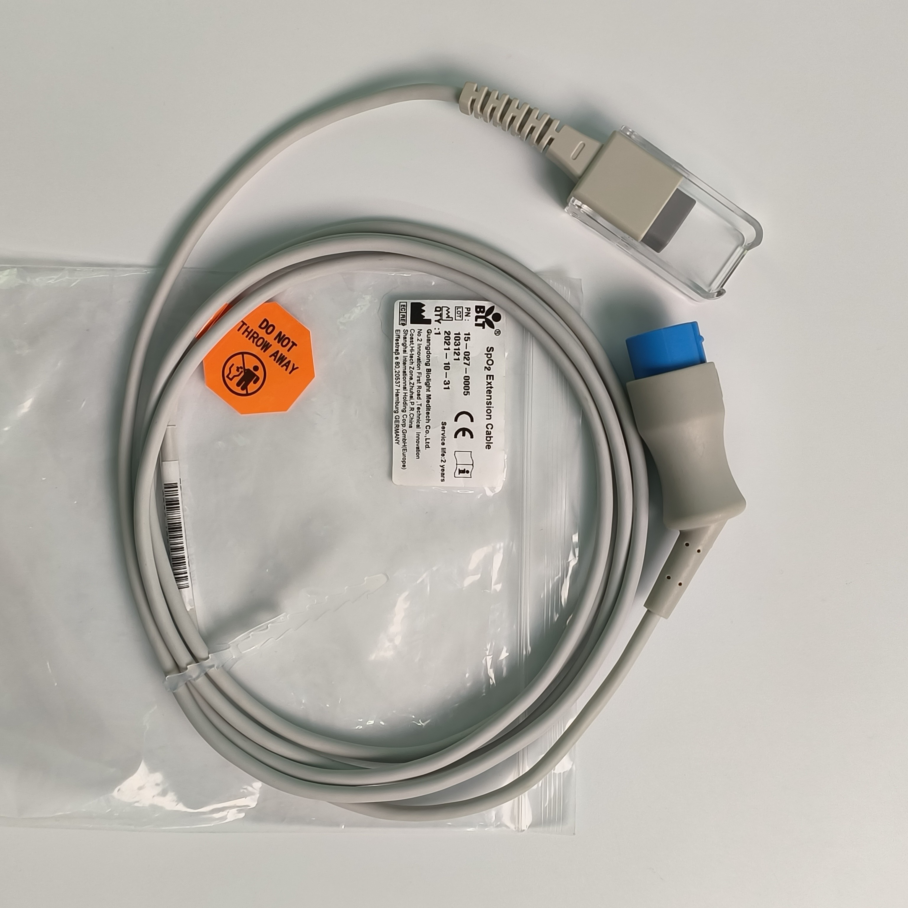 PN 15-027-0005 Medical Device Consumables Blood Oxygen Extension Line