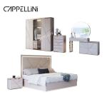 Simple Home Double Wooden Frame Leather King Bed Modern Luxury Wood Full Queen
