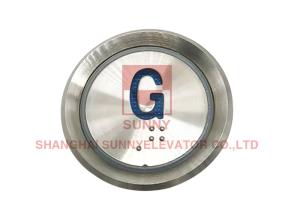 China Round Shape Elevator Lift Braille Push Button / Lift Push Button 37mm Size wholesale