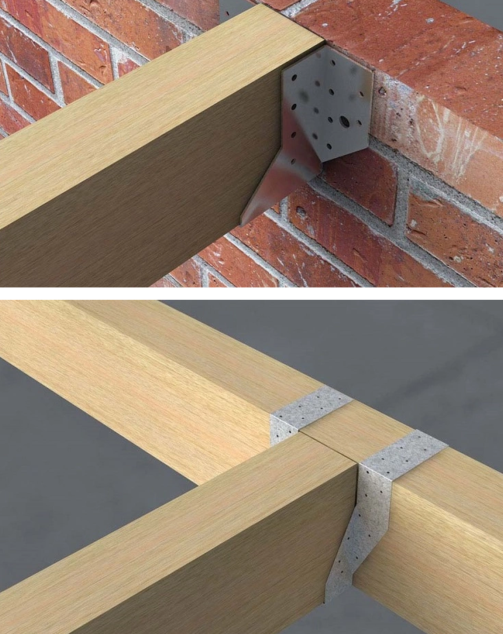 ISO9001 2008 Certificate Nonstandard Yellow Zinc Plated Timber Connector Joist Hanger