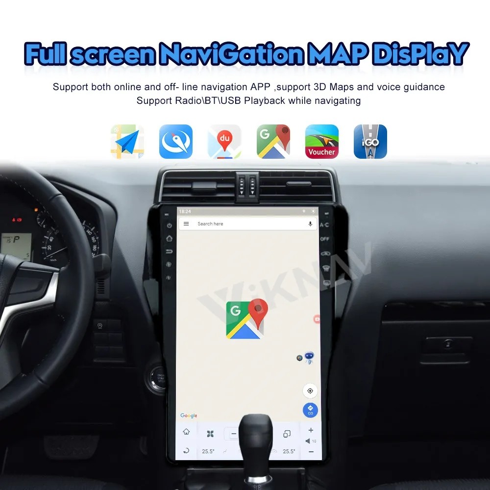 16 Inch Touch Screen Head Unit For 2018-2022 Toyota Prado 128G Navigation GPS Multimedia Player Wireless Carplay