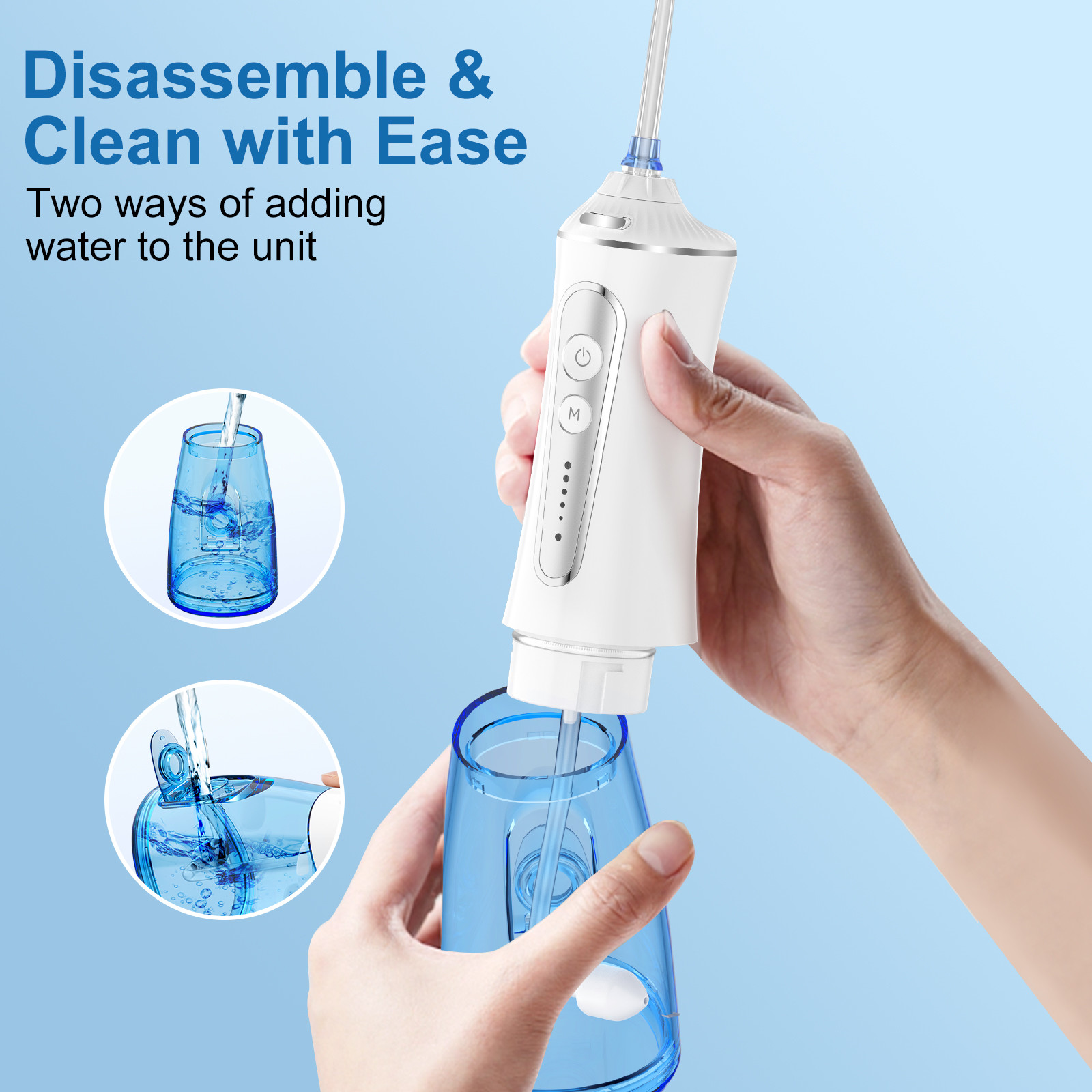 Home Travel Dental Floss Water Flosser with Ipx7 Waterproof Electric Teeth Whitening