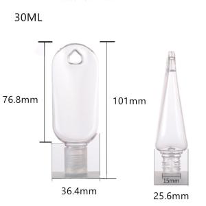 China 30ml Clear PETG Bottle with Screw Flip Cap for Cosmetic Plastic Bottle wholesale