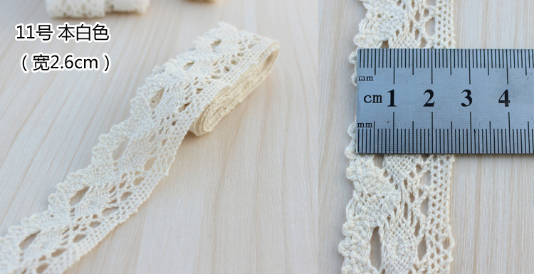 mixed color 20yards/lot(1.0cm wide) Cotton Crochet Lace Ribbon Wedding Sewing Bridal Bow L