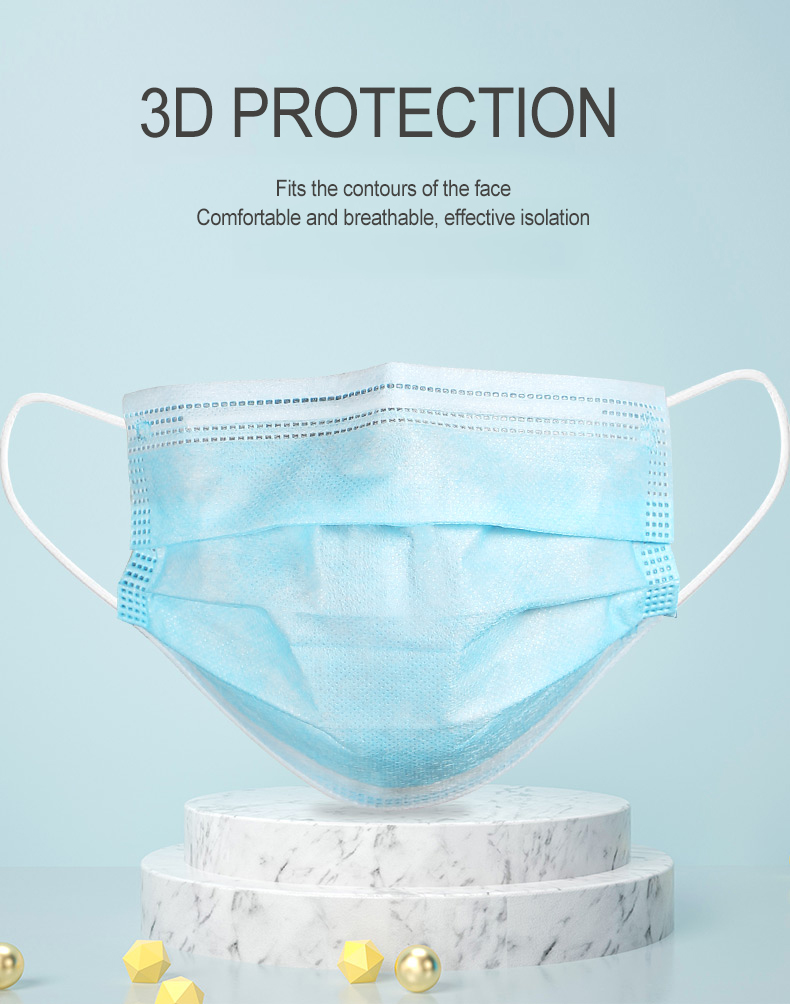 Facial Filter Gas Valved Dust Mask 3 Ply Disposable Earloop Face Mask