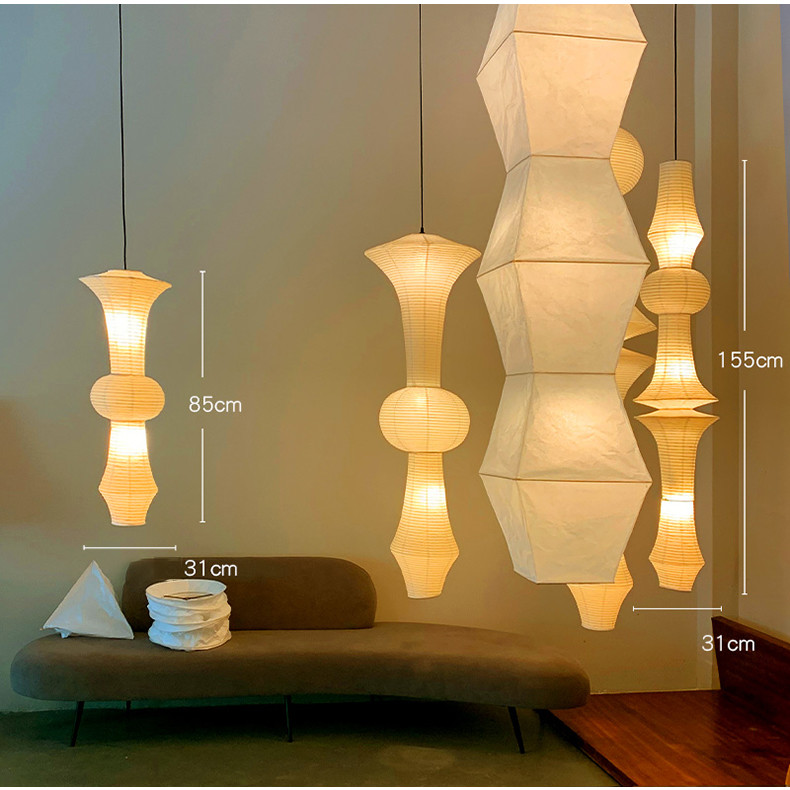 Janpanese Akari Rice Paper Lamp Nordic Noguchi Yong Pendant Lamp(WH-AP-599)