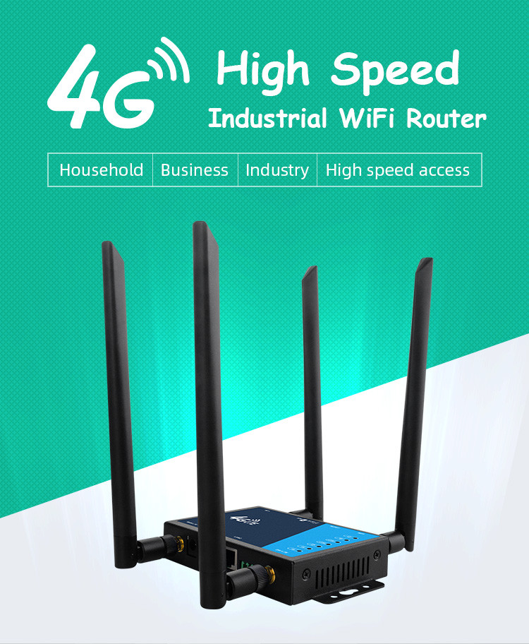 Industrial Mobile Broadband Router 4G 32 Devices With SMA LAN Port