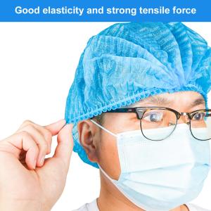 China Non Woven Disposable Clip Bouffant Mop Caps with Elastic Band wholesale