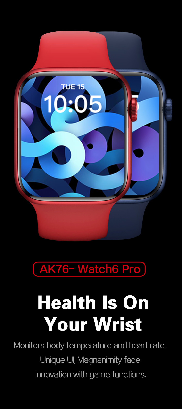 Sleep Monitoring 1.75 Inch T500 Smart Watch 200MAH 3D UI