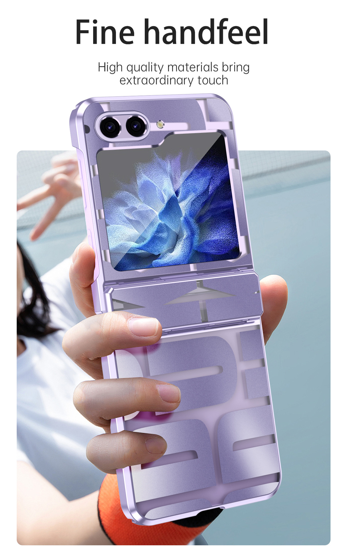 Anti Drop Electroplate PC Cover Samsung Zflip5 Foldable Screen Mobile Phone Case