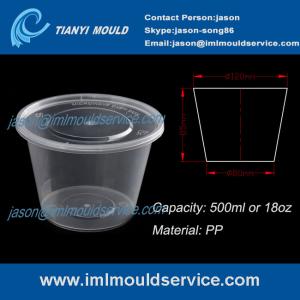 China Manufacturer of 500ml disposable thin wall plastic soup bowls mold wholesale