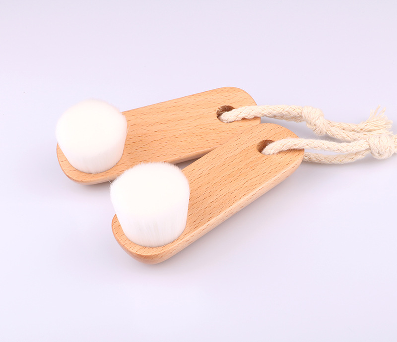 Mini Wooden Soft Face Cleansing Brush 4 X 5 X 11 Cm Long Life Span