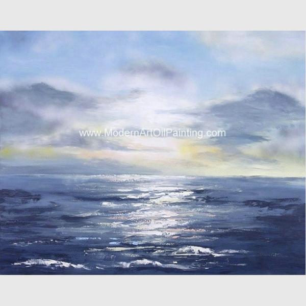 Modern Wall Art Paintings , Seascape Oil Paintings Non - Toxic For House