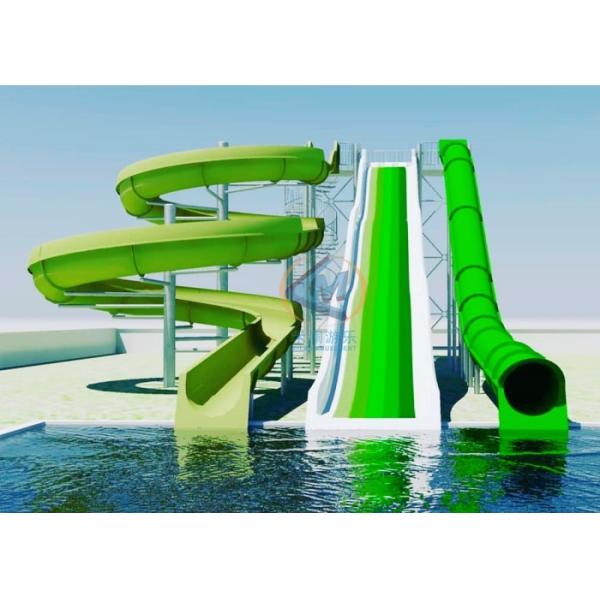 Indoor Fiberglass Pool Water Slide For Commercial Hotel Resort Amusement Park