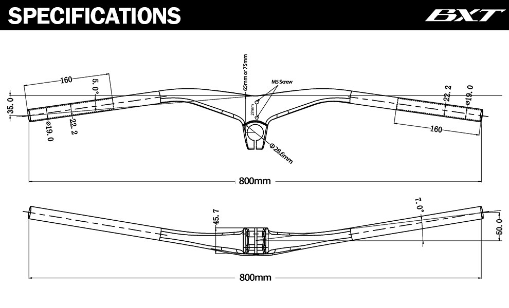 T1000 Carbon Road Bike Handlebar Integrated Carbon Handlebar Mtb Width 800mm