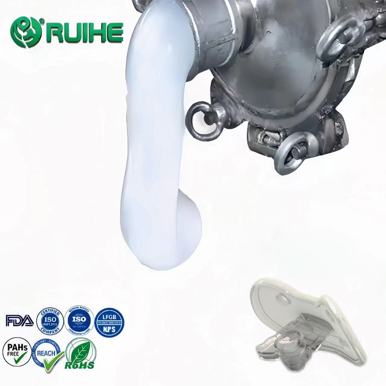 Tear / Tensile Strength Chemical Resistant LSR Liquid Silicone Rubber For Flexible Industrial