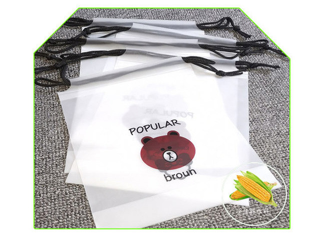 PE Waterproof 160mic 16*20cm Drawstring Plastic Bag For Cosmetics / Traveling