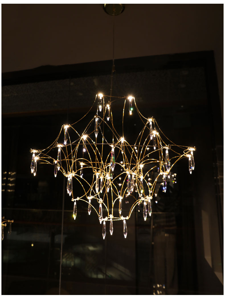 Modern Cube Crystal Chandelier Lighting Villa LOFT Kitchen Bedroom Mira Chandeliers(WH-MI-329)