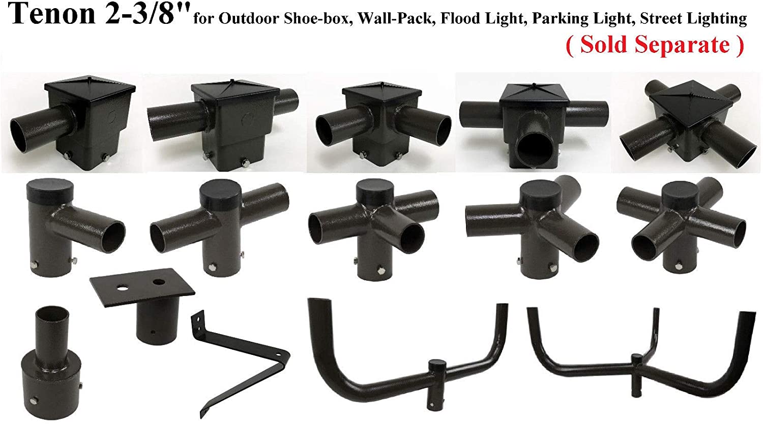 Anodized 180 Degree Twin Spoke Bracket Mounting Accessories for LED Parking Lot Light