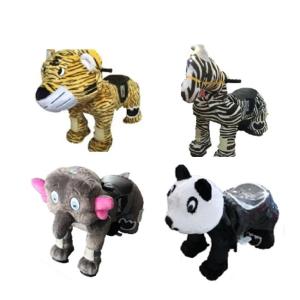 China Plastic Mini Park Animal Joy Coin Operated Horse Ride / Kids Electric Cars wholesale