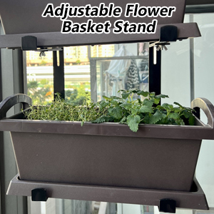 Outdoor Hanging Plants Bracket for Fence Balcony Garden 2 Pack Powder Coated Iron