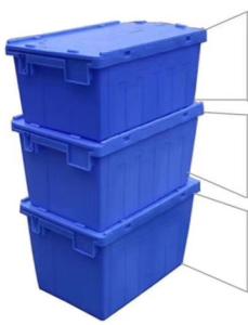 China Customized Logo Printing Plastic Attached Lid Containers / PP Tote Boxes wholesale