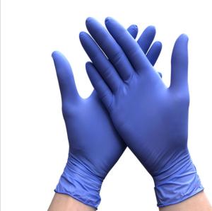 China Clinic Blue Nitrile Disposable Medical Gloves EN420 EN455 wholesale