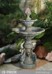 Two Tiers Lion Small Outdoor Water Fountain
