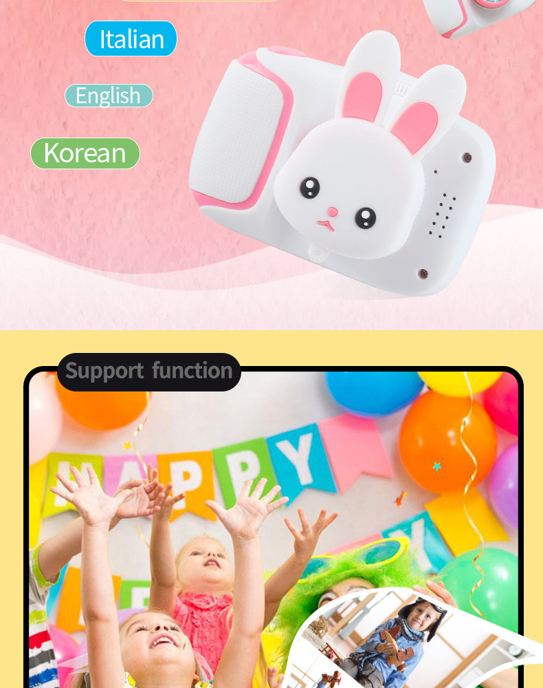 TF Card Kids Digital Cameras Multifunctional 32GB 1080P Portable