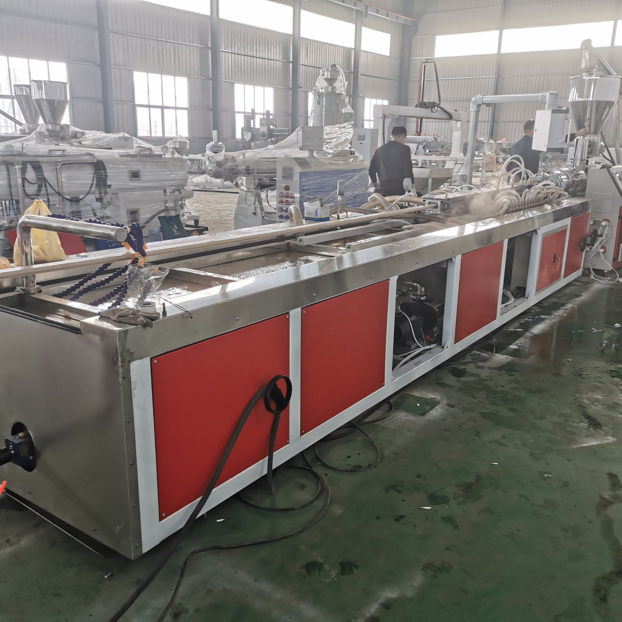 SJSZ 65/132 WPC Decking Profile Extrusion Line For Outside Decking Floor