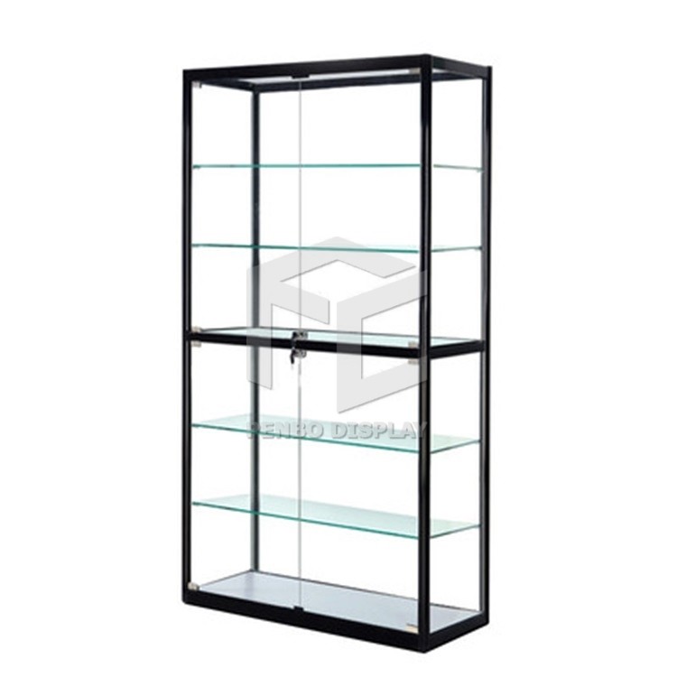 OEM Titanium Retail Shop Full Vision Display Case 2M High Melamine Board