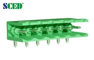 China Green Plug In Terminal Block Pitch 7.62mm Brass Terminal PA66 300V wholesale