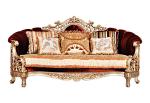 European Style Solid Wood Living Room Furniture Fabric Small Apartment Sofa 3