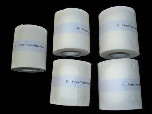 China Hotel / Restaurant Bath triple ply toilet paper Standard Roll with Core14gsm wholesale