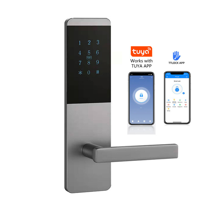 4 in 1 Password App Controlled Keyless Digital Door Lock with Touch Screen