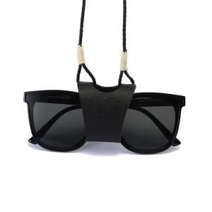China OEM Leather Sunglasses Holder With Necklace Rope Leather Glasses Strap wholesale
