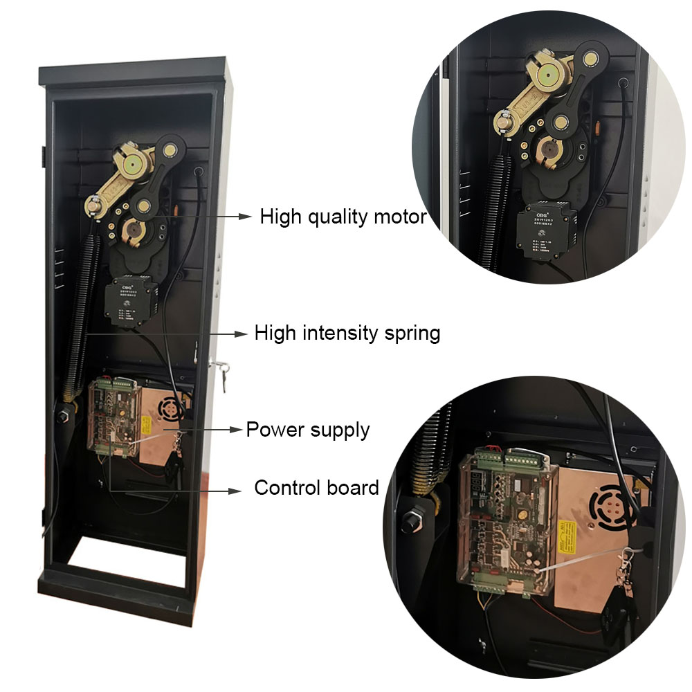 Intelligent Car Parking Boom Barrier Gates 6 Meter Max Length for Vehicle Access