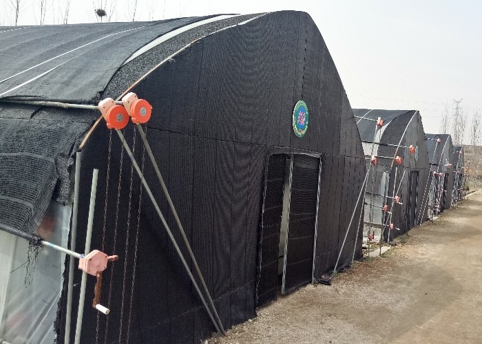 Orange Manual Greenhouse Roll Up Machine For Side Ventilation Agriculture