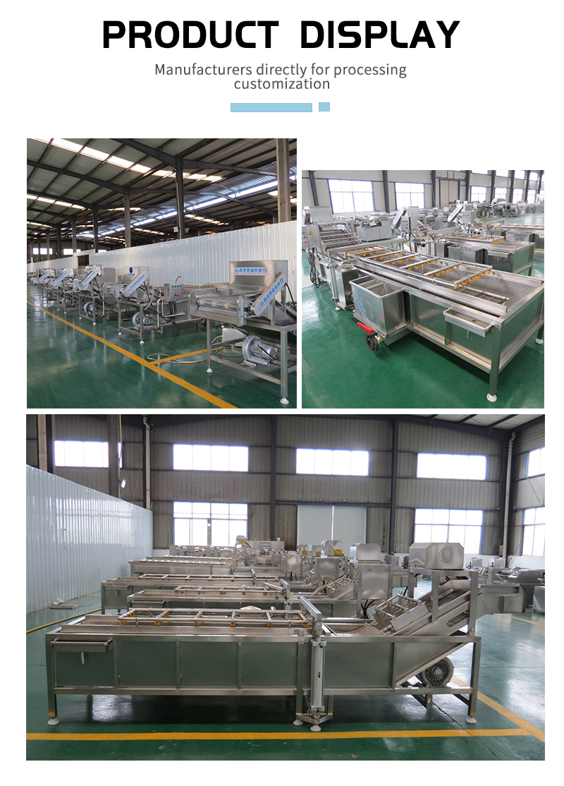 Industry Ultrasonic Fruit Processing Line For Vegetable Washing