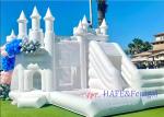 Princess Inflatable Trampoline Slide White Bounce House Jumping Castle for