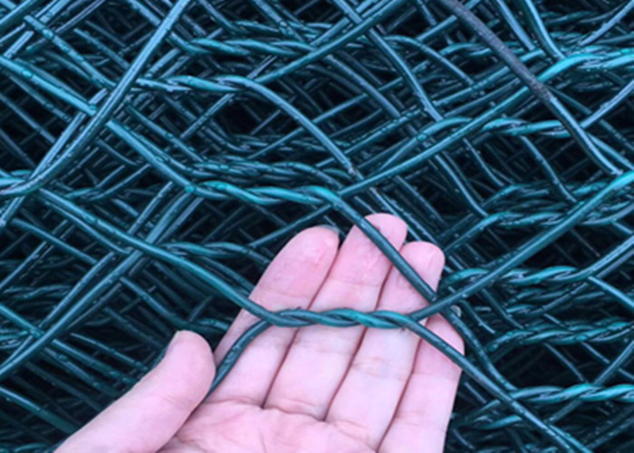 Hot Dip Galvanized PVC Coated Gabion Wire Mesh For Rock Walls