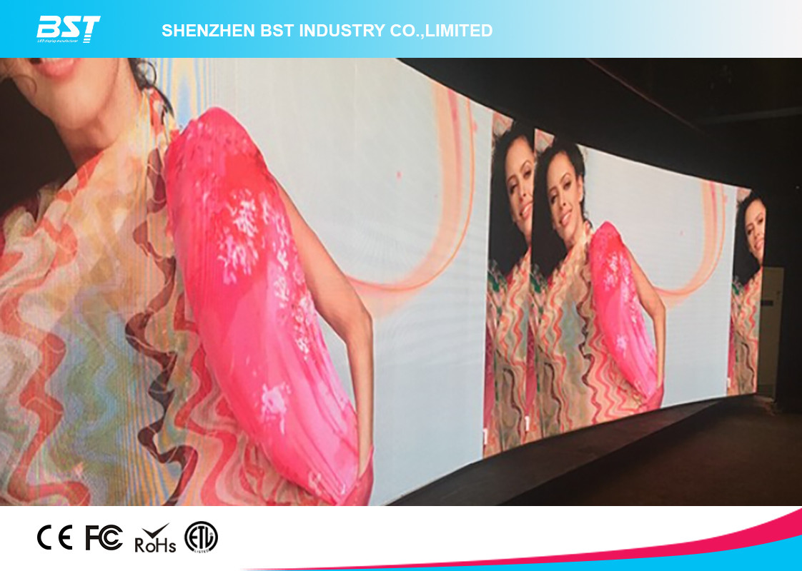 High Resolution Curved Led video Screen Pixel Pitch 4.81mm with 500mmX1000mm panel