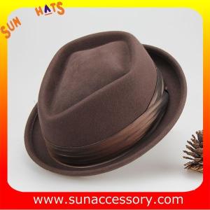 China 0381 Sun Accessory customized winner fashion 100% wool diamond crown fedora hats,hats for men wholesale