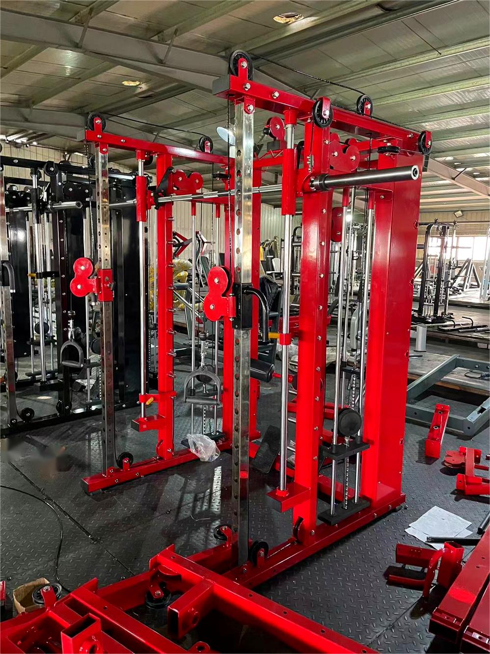 Commercial Indoor All in One Fitness Equipment Power Rack Smith Machine Multi Functional