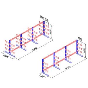 China 100mm Warehouse Cantilever Racking Systems SGS Industrial Cantilever wholesale