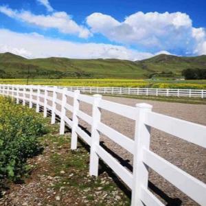 China Durable PVC Vinyl Garden Rail Fencing Ranch Paddock Horse Fencing wholesale