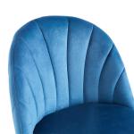 Sturdy Structure Blue Velvet Upholstery Dining Chair Sets 24.80lbs Weight