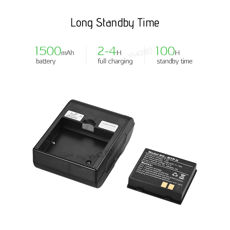 Bluetooth 58mm Thermal Receipt Printer Portable Mini Ticket Printer lithium battery