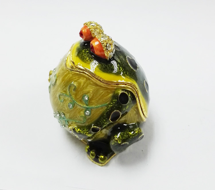 colourful Frog stationary frog jewelry trinket box frog trinket jeweled box