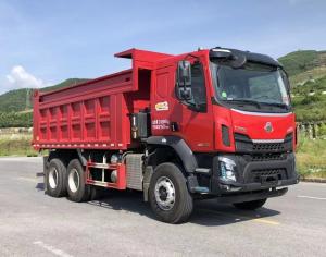 China Three Axle Diesel 3 Seater Dump Cargo Truck Rear Drive 6×4 Manual Transmission wholesale